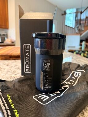 BrüMate LEAP Leakproof Kids Tumbler - Black with Glittery Lid